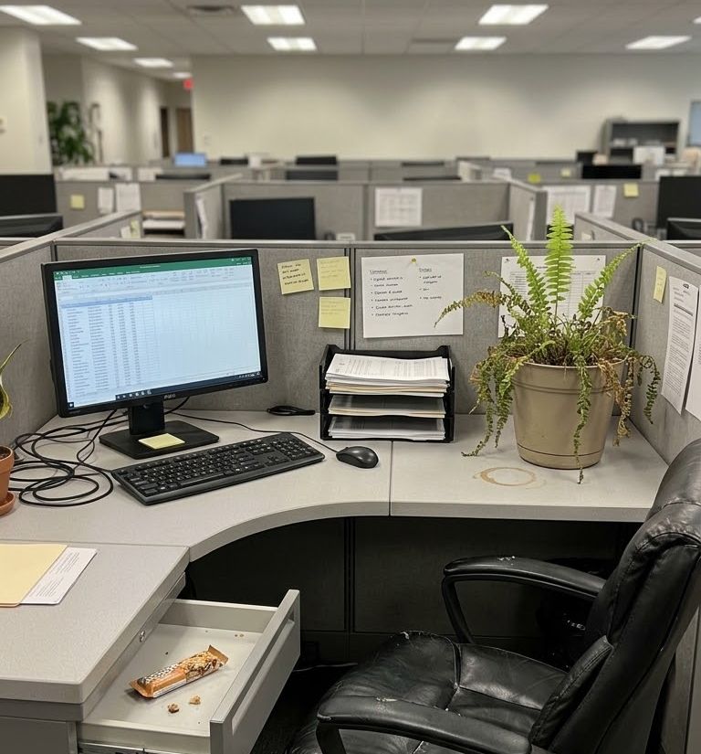 A desk in the Varminex operations department